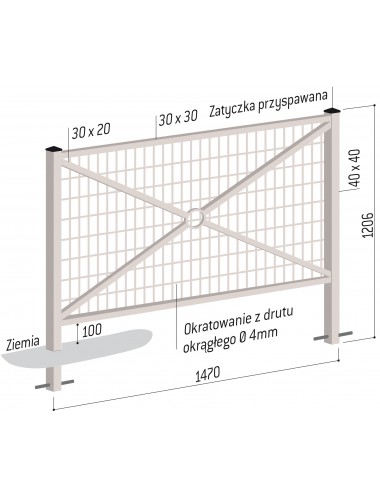 Bariera uliczna miejska 147cm