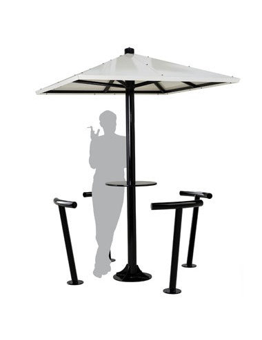 Parasol miejski dla palaczy